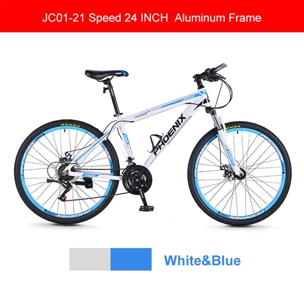 21-24-Aluminum-Blue Феникс 2" 26" горный велосипед 21/27 скоростной мужской женский стальной велосипед MTB подвесная вилка велосипед студенческий внедорожный велосипедный велосипед - Цвет: 21-24-Aluminum-Blue
