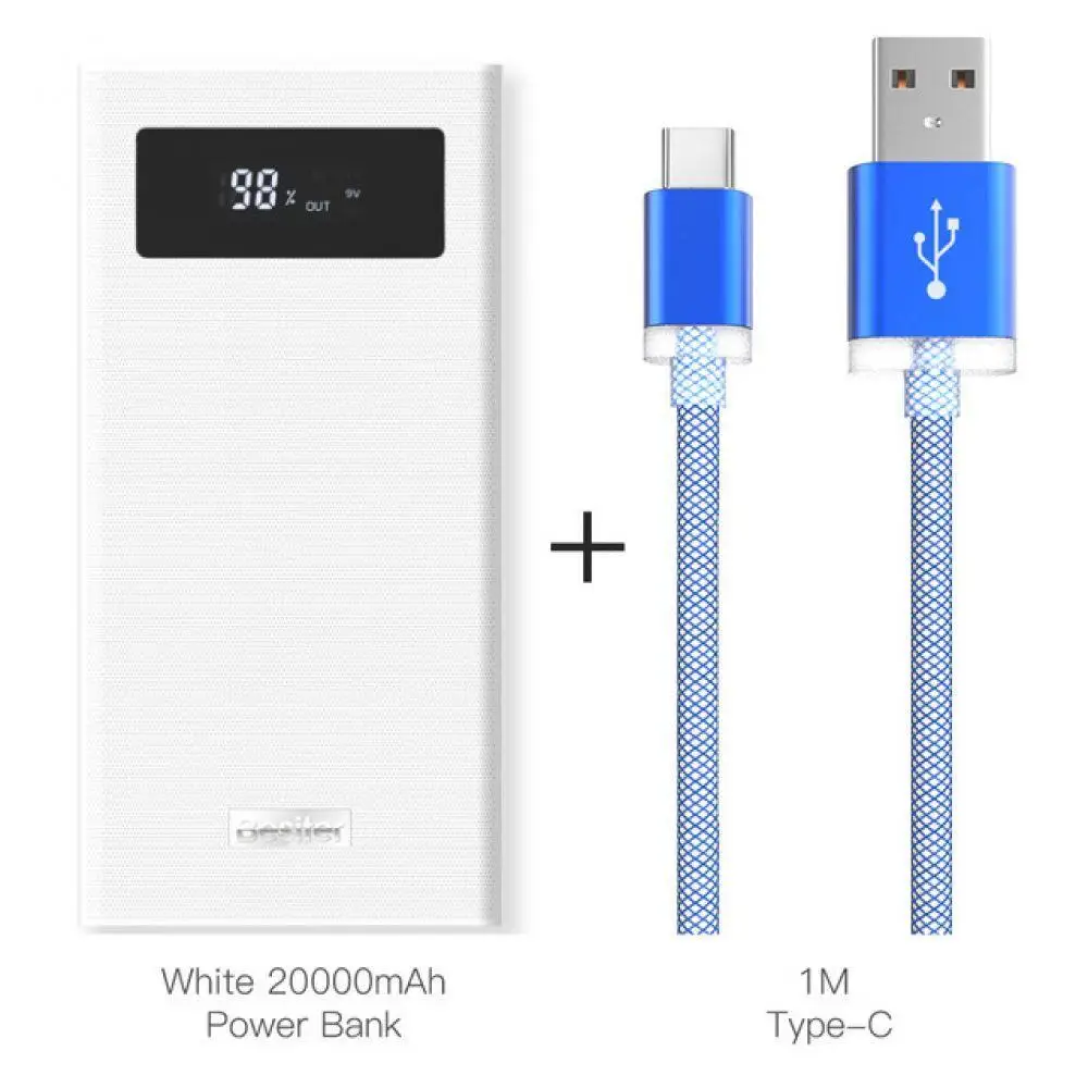 Besiter 20000 мАч большой емкости power bank Dual USB выход Bank портативное зарядное устройство
