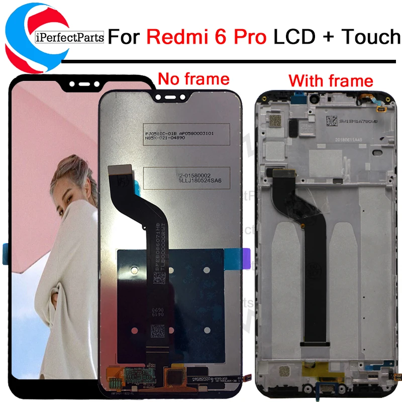 5.84&quot For Xiaomi redmi 6 pro LCD Display With Frame Touch Panel Screen Digitizer Assembly note 6pro | Мобильные телефоны и