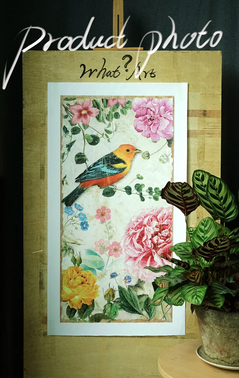 

3 piece canvas art Animal flowers canvas art painting posters and prints decorative pictures bird duvar tablolar for living room