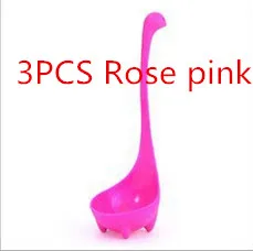 3 Rose pink ladles Специальные ковши кухонный инструмент корейский милый модный кухонные принадлежности белка в форме ковша антипригарная рисовая ложка - Цвет: 3 Rose pink ladles