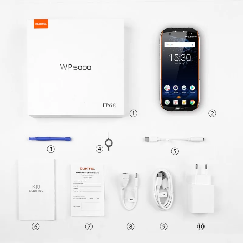 Oukitel WP5000 смартфон с 5 7 дюймовым дисплеем восьмиядерным процессором Helio P25 ОЗУ 6 ГБ
