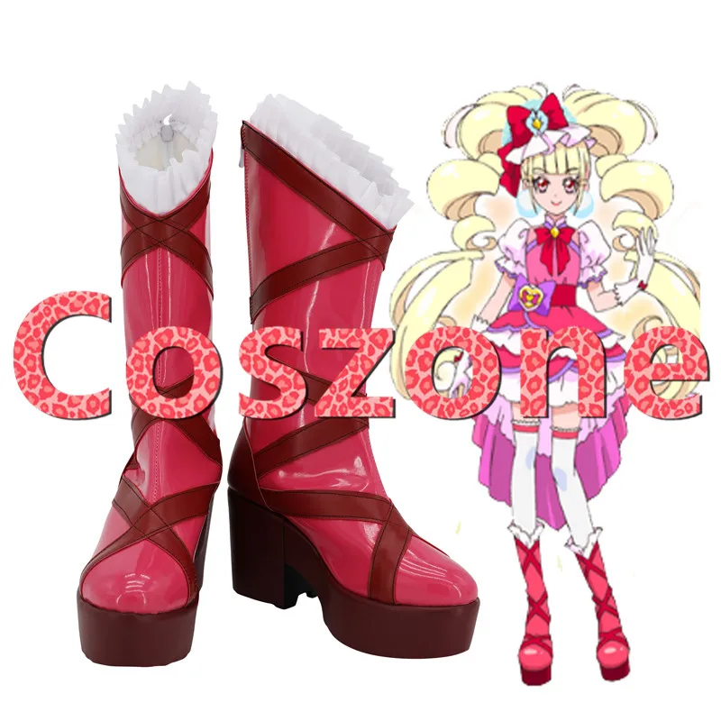 Hugtto! Ботинки для косплея Pretty Cure Aisaki Emiru ботинки Хэллоуина аксессуары