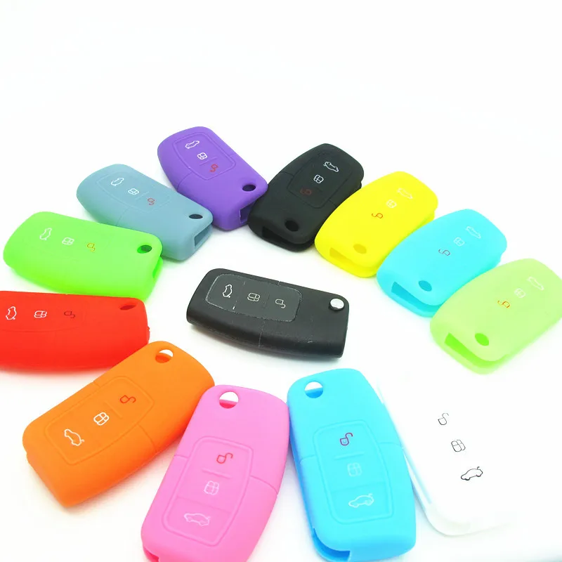 Стильные автомобильные аксессуары силиконовый для ключа автомобиля брелок
