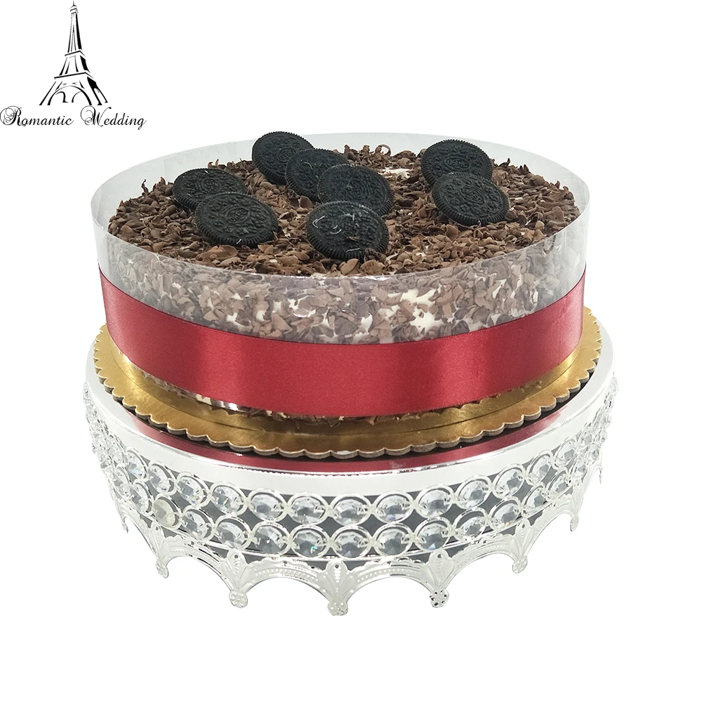 One Piece Mirror Metal Crystal Bead Cake Stand Weddind Decoration Party Supplies | Дом и сад