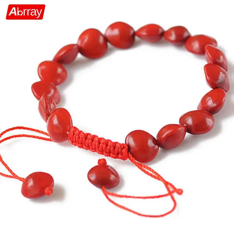 Женский браслет Abrray Red Bean браслеты из бисера Bodhi женские регулируемые с шармами
