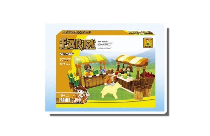 Модель AUSINI строительные наборы совместимые с happy farm 3D блоки развивающие игрушки