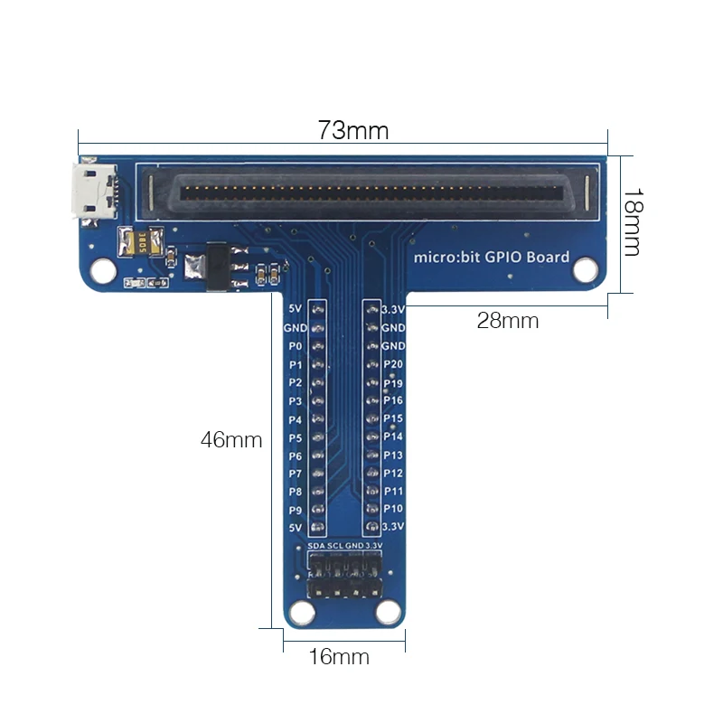 Micro:bit удлинитель T типа GPIO Board для макетной платы детей micor: Программирование
