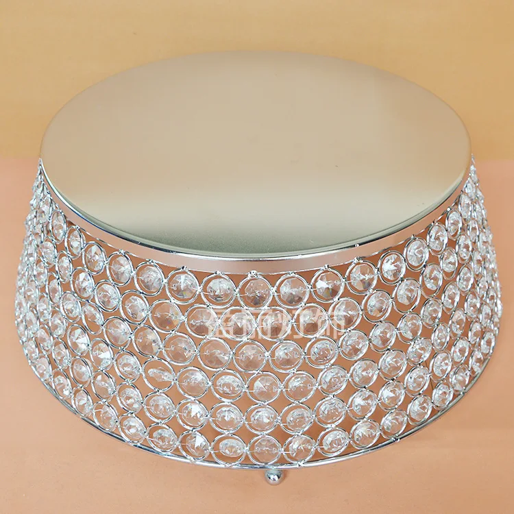 

FREE Shipping Silver CAKE Plate Dessert K9 Crystal Wedding Cake Stand