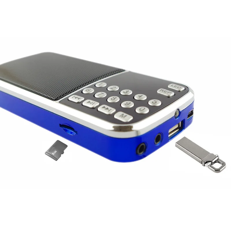 L-088 FM Radio Portable radyo Speaker Music Player with TF Card USB Disk Input LED Screen Flashlight for PC/MP3 | Электроника