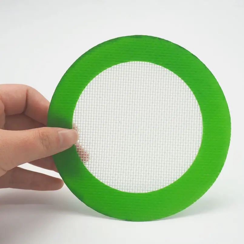 

100pcs\lot non-stick small silicone mat food-grade food silicone small green mat for concentrate baking tableware cushion 5inch