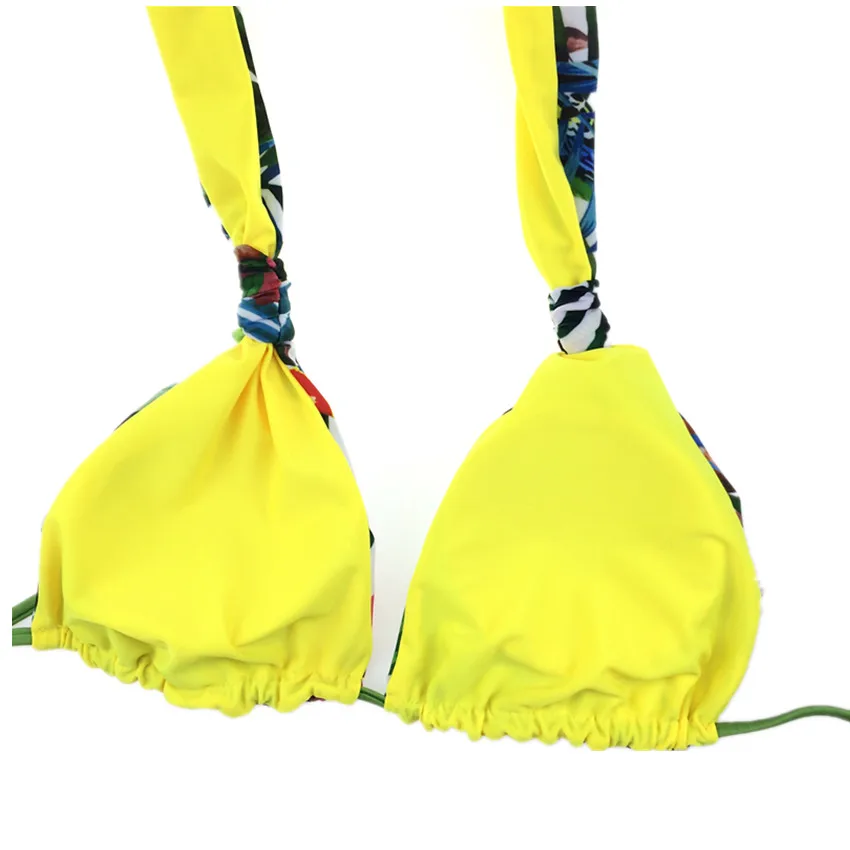 2017 женский купальник с оборками пляжная одежда сексуальный пуш-ап бандо бикини