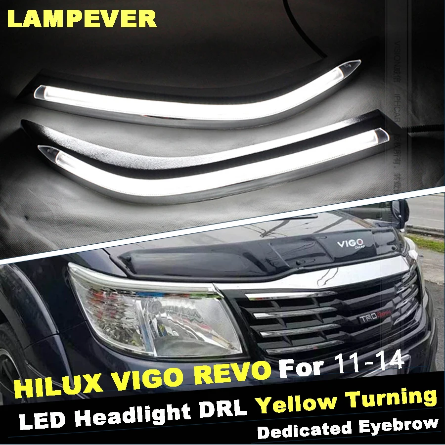 Автомобильные фары Lampever светодиодный дневные ходовые огни DRL с желтым указателем