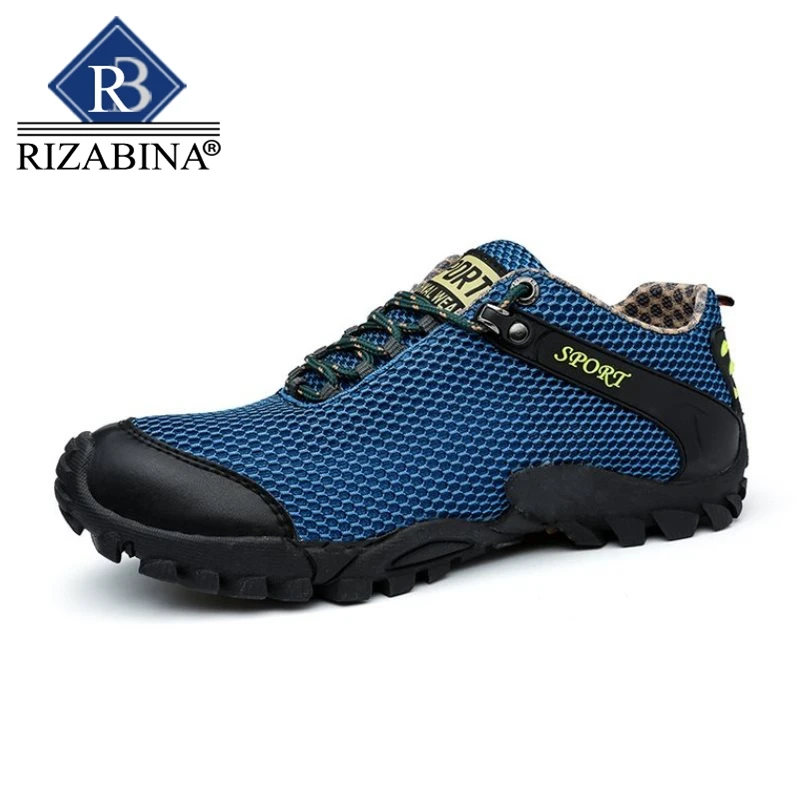 RizaBina Concise Men Casual Shoes Mesh Breathable Lace Up Sneakers Fashion Outdoor Leisure Male Footwear Size 38-44 | Обувь