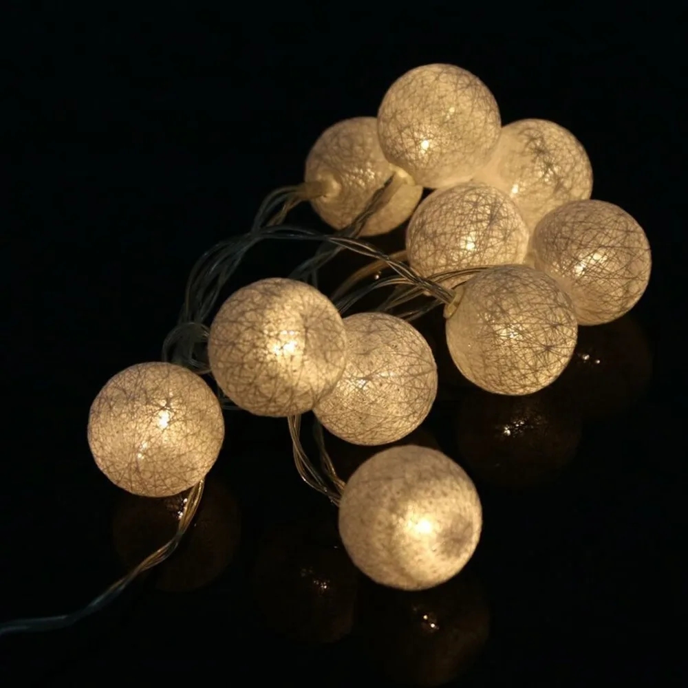 1.3m 10 LED Light String Creative Wool Ball Lamp Battery Operated Home Indoor Decor Fairy for Christmas Wedding Party | Освещение
