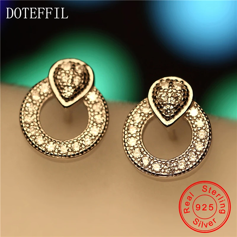 Женские серьги гвоздики из серебра 2020 пробы с фианитом|studs for women|crystal studfashion stud