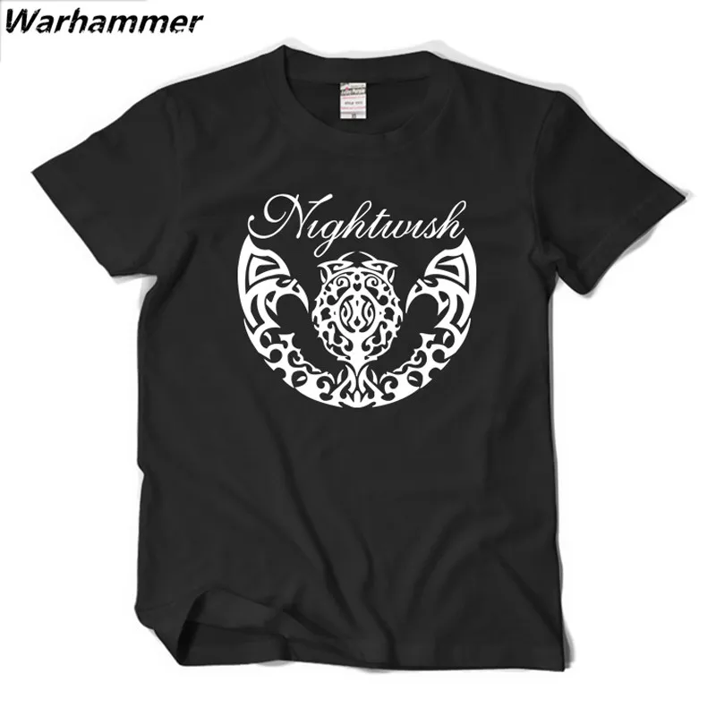 Warhammer Nightwish Metal Rock футболка Homme Лето Новый Fan хлопок с круглым вырезом короткий
