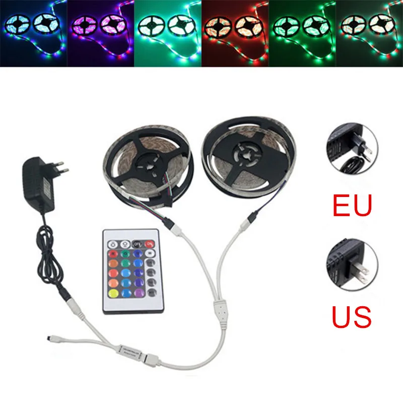 Tiras LED 3528 strip Light RGB 10 meter lights+controller+power supply kit for festival Christmas lighting decoration | Освещение