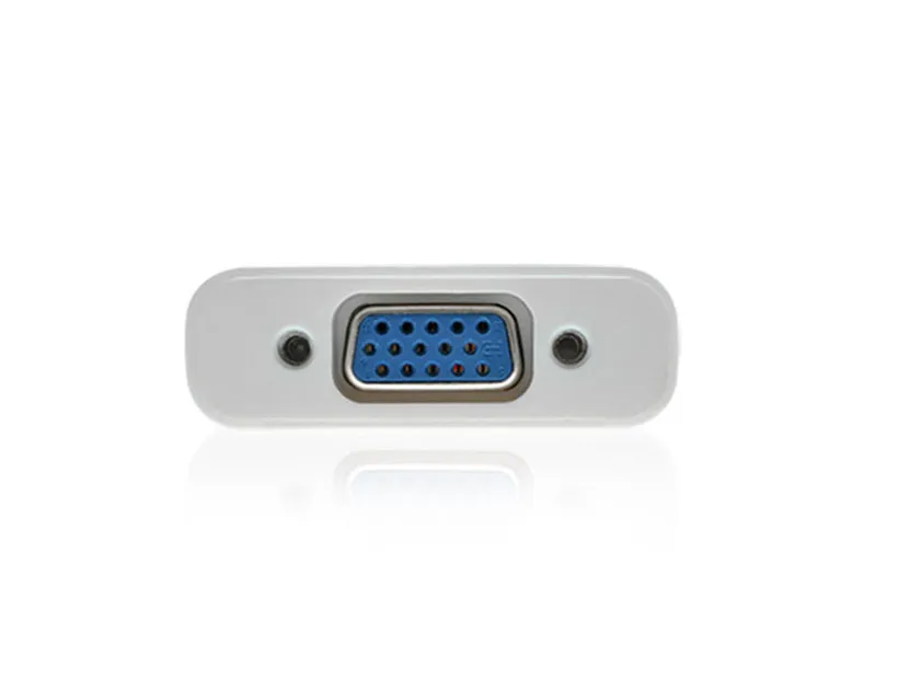 Расширенный 2018 новый компьютерный адаптер Micro USB Белый 1080P HDMI папа к VGA Женский
