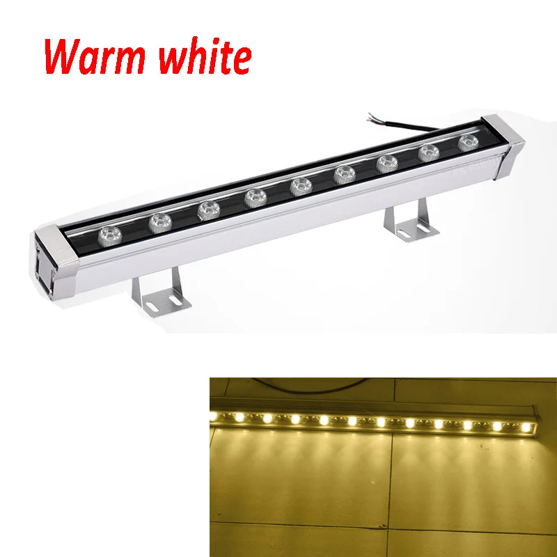 Тёплый белый LED лампочка светодиодный шайба настенный светильник 12 Вт Светодиодный прожектор светильник IP65 открытый светильник s светодиодный прожектор светильник AC 85-265V - Испускаемый цвет: Тёплый белый