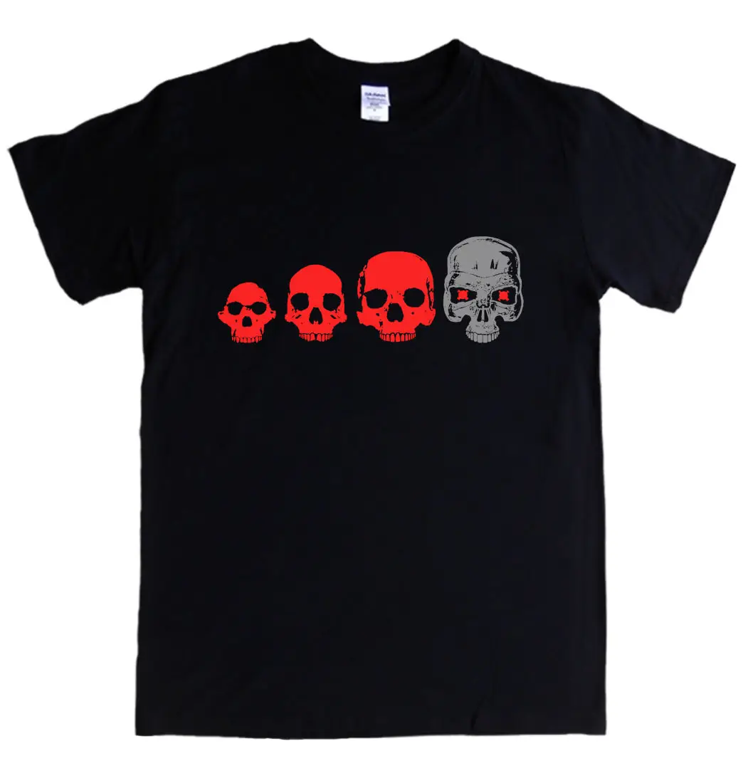 Терминатор футболка S 5XL Эволюция Фильм Череп киборга робот SkyNet cyberdyne 2|t-shirt