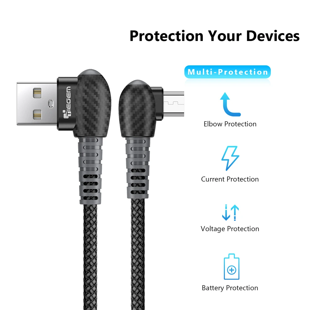Кабель Micro USB TIEGEM 2 А кабель для быстрой зарядки и синхронизации данных Samsung Galaxy C5 1