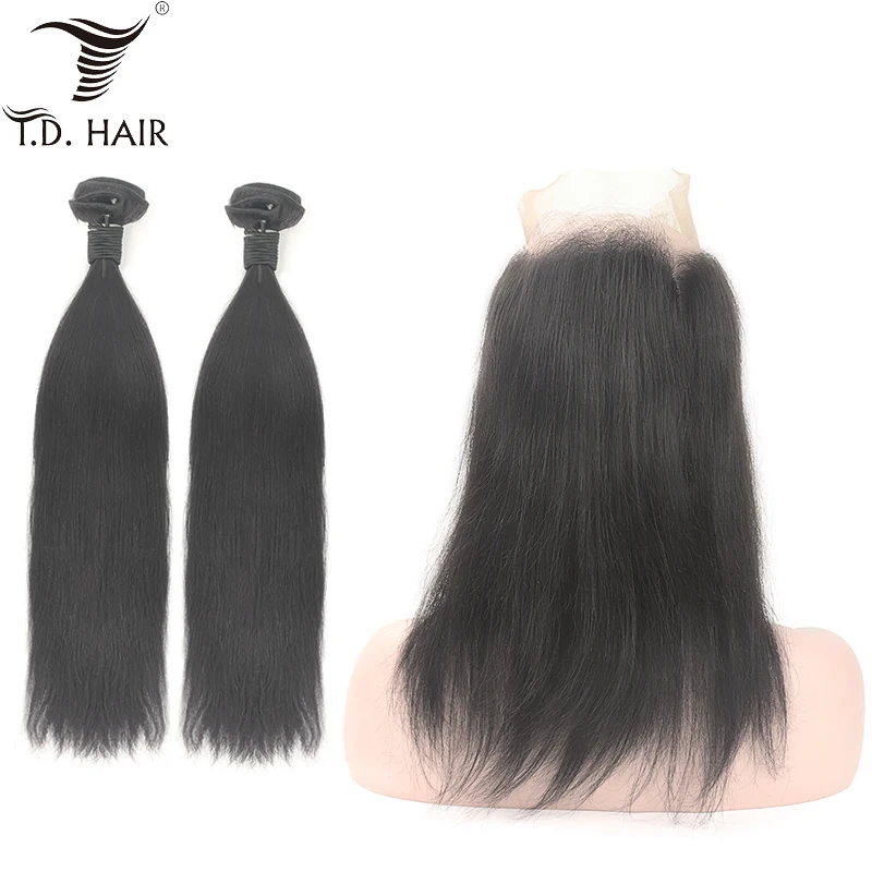 

Перуанские прямые пучки с застежкой, предварительно выщипанные 360 кружевные передние с пучком человеческих волос пряди с застежкой