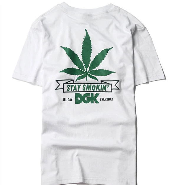 8 DGK мужские футболки высокого качества 19SS кленовые листья DGK голова тигра футболка Уличная Повседневная черная и белая пара DGK топ тройники - Цвет: 8