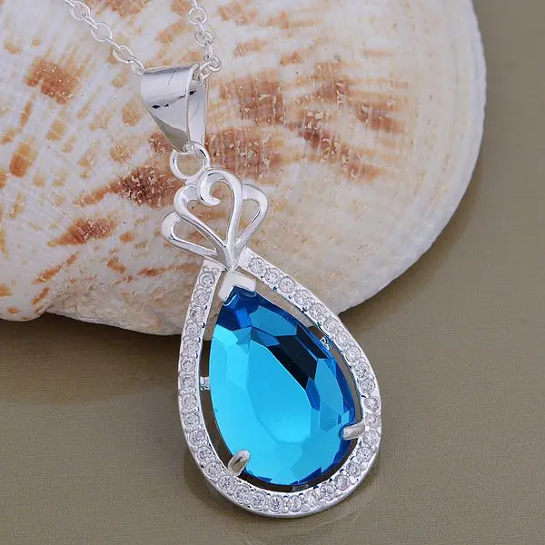 Бесплатная доставка ожерелья и подвески из серебра 925 пробы модные серебряные