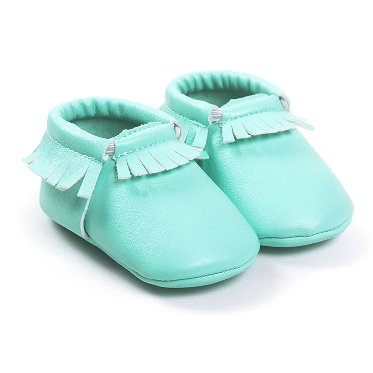 Tassels 26-Color PU Leather Baby Shoes Baby Moccasins Newborn Shoes Soft Infants Crib Shoes Sneakers First Walker images - 6