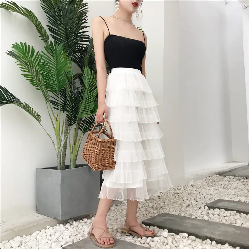 2018 летние женские укороченные топы без рукавов гофрированные костюмы с юбкой