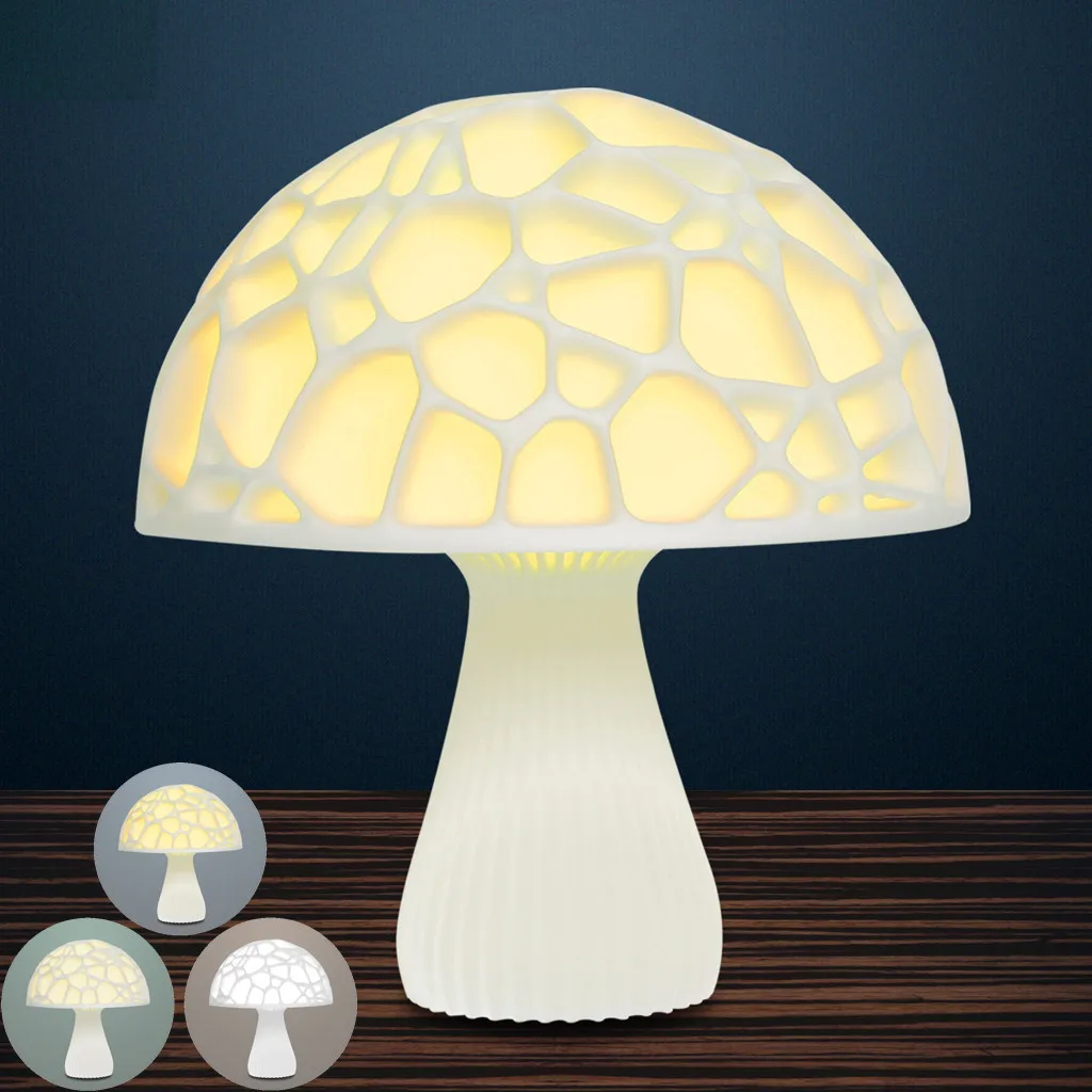 Dropshipping Mushroom Moon Lamp 3D Light Decoration Night Pat | Дом и сад