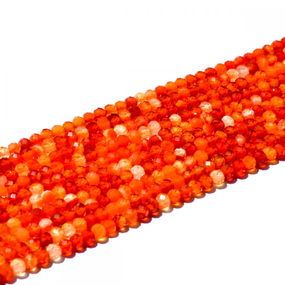 Модные diy 4 мм оранжевые сердолические круглые бусины на всю прядь|fashion beads|rondelle