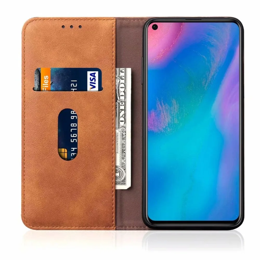 For huawei P30 Lite pro Case Luxury Leather Retro Stand Wallet Flip Cover Huawei Pro Magnetic Filp Phone | Мобильные телефоны и