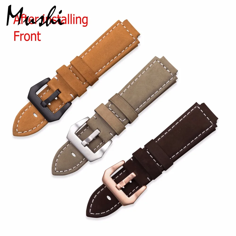 Ремешок для часов с пряжкой серебристый черный высокого качества из нержавеющей