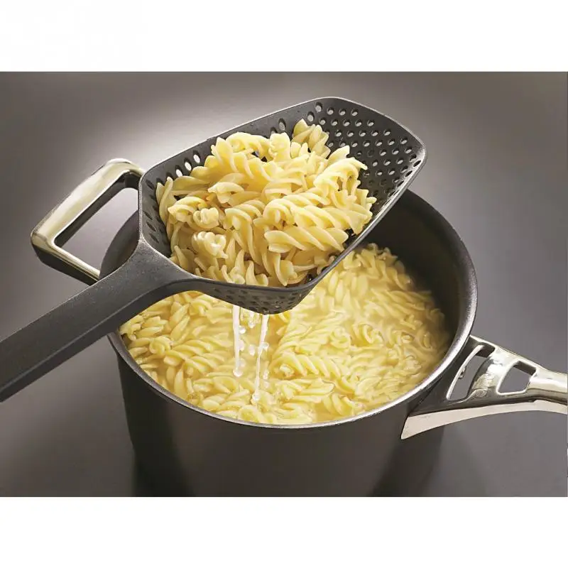 CABINA HOME Nylon Strainer Scoop Colander Kitchen Accessories Gadgets Drain Veggies Water Gadget Cooking Tools Black Large | Дом и сад