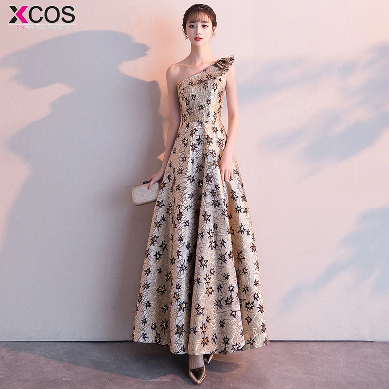 Одно плечо Элегантные платья для выпускного 2019 Атласные Длинные Вечерние Платья