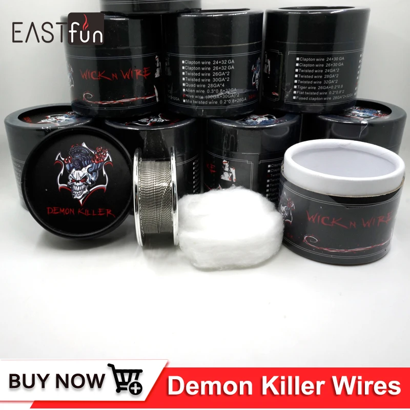 Катушка атомайзера Demon killer 5 шт. витая проволока плоская Clapton Tiger Fused clapton Alien Mix