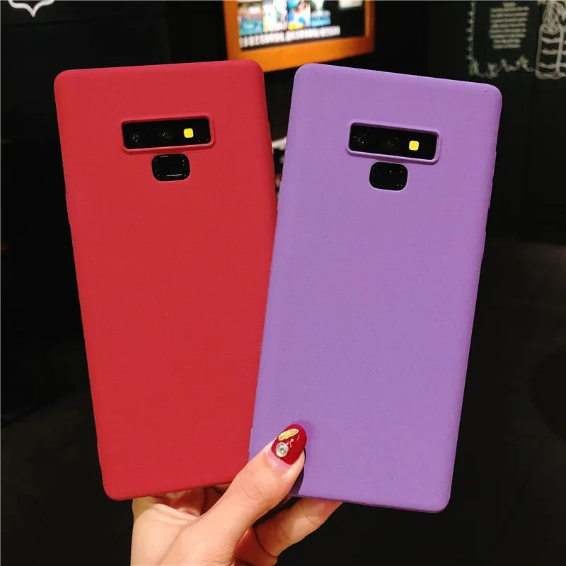 Матовая текстура матовый чехол из ТПУ для samsung Galaxy Note 9 8 5 4 3 силиконовый Fundas S9 плюс