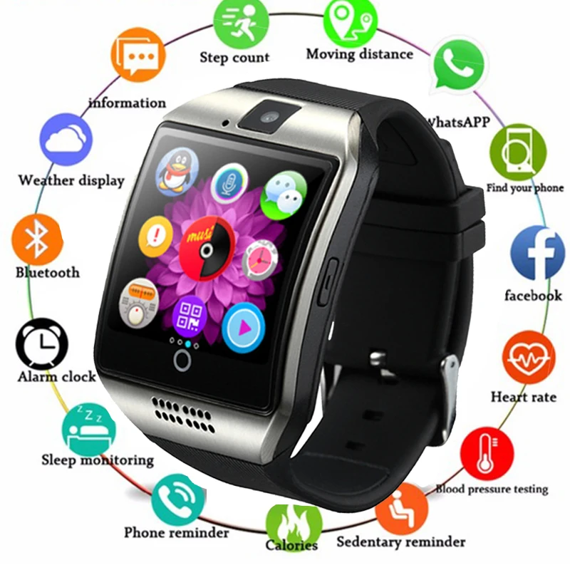 Умные часы reloj с сенсорным экраном Поддержка сим карта TF камерой для Android телефон