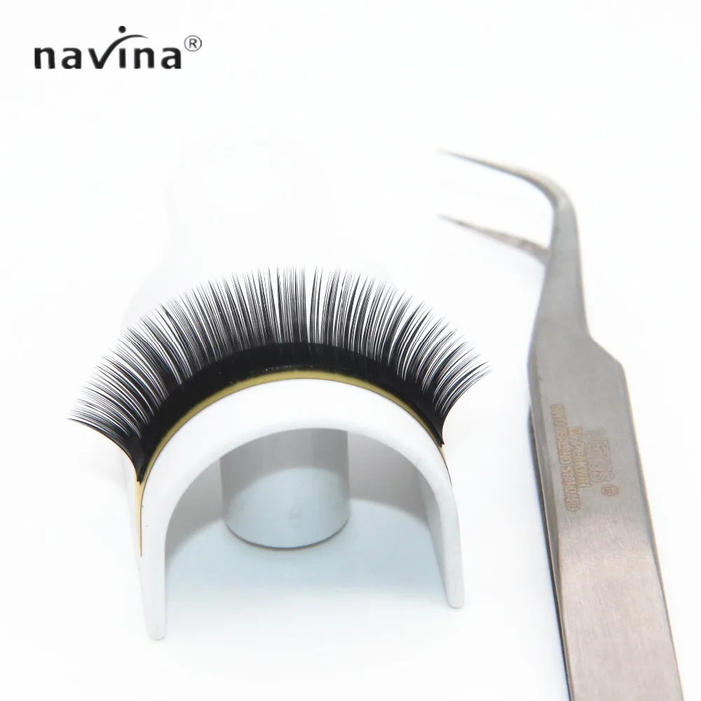 Navina VIP Golden Box накладные ресницы для наращивания норковые черные толстые иновация