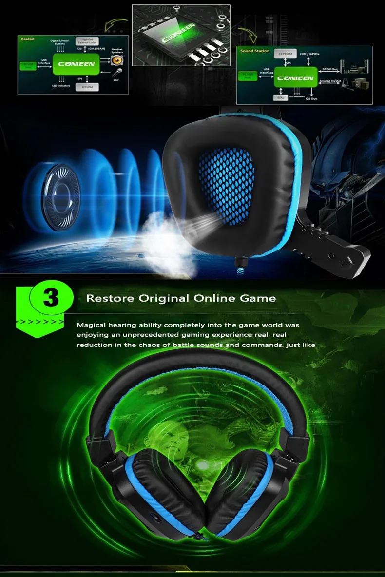 Canleen R8 стерео игровая гарнитура глубокий бас компьютерные игровые наушники с микрофоном светодиодный светильник+ 5500 dpi профессиональная игровая мышь
