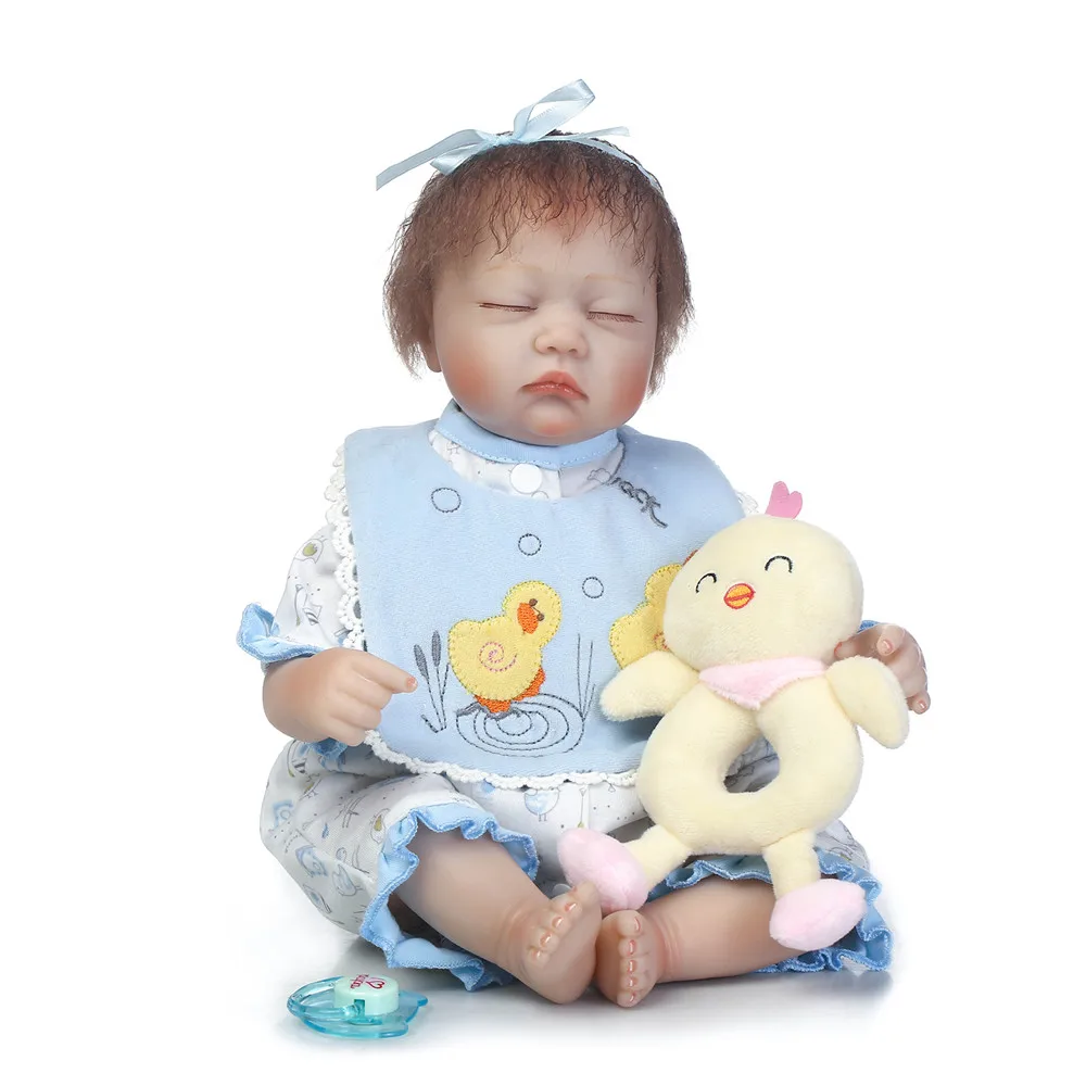 NPK baby sleeping reborn силиконовые куклы 18 &quotмягкое прикосновение настоящий вид bay
