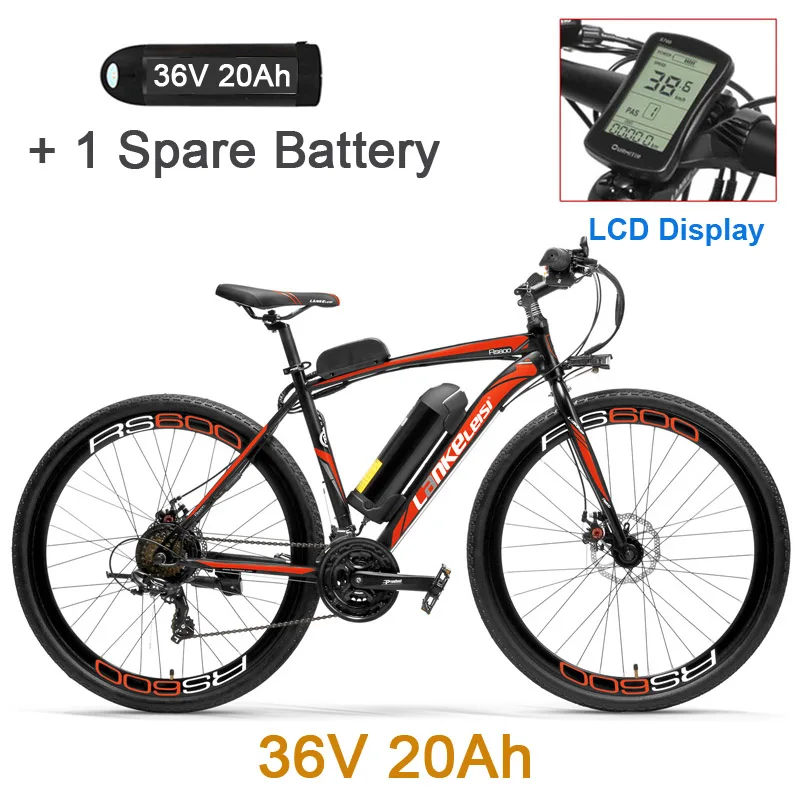 Новинка, 700C, е-байка 36В 10A/15/20A, 300 W, Электрический дорожный велосипед, дисковый тормоз, Алюминий оправа из сплава, большая продолжительность работы - Цвет: 20A Red LCD Plus