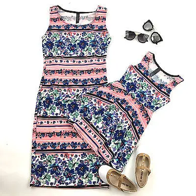 2017 новые одинаковые платья для мамы и дочки летнее платье без рукавов с принтом