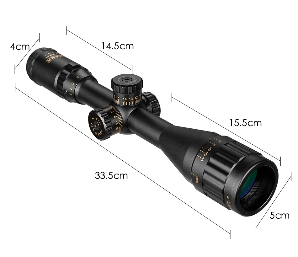 DIANA 4-16x44 Тактический прицел оптический прицел зеленый красный с подсветкой охотничьи прицелы прицел снайперской винтовки страйкбол Воздушный пистолет S