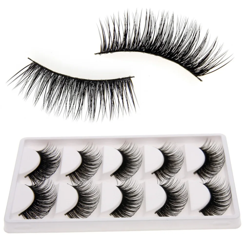 5 пар/компл. ручной работы накладные ресницы двойной Слои Профессиональный Для