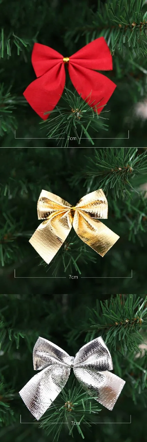 12 шт. Рождественский галстук с рисунком дерева на бант украшения Висячие