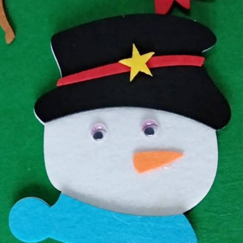 Новогодний дверной настенный Рождественский Декор Дети DIY Войлок Рождественская елка с орнаментом детские рождественские подарки
