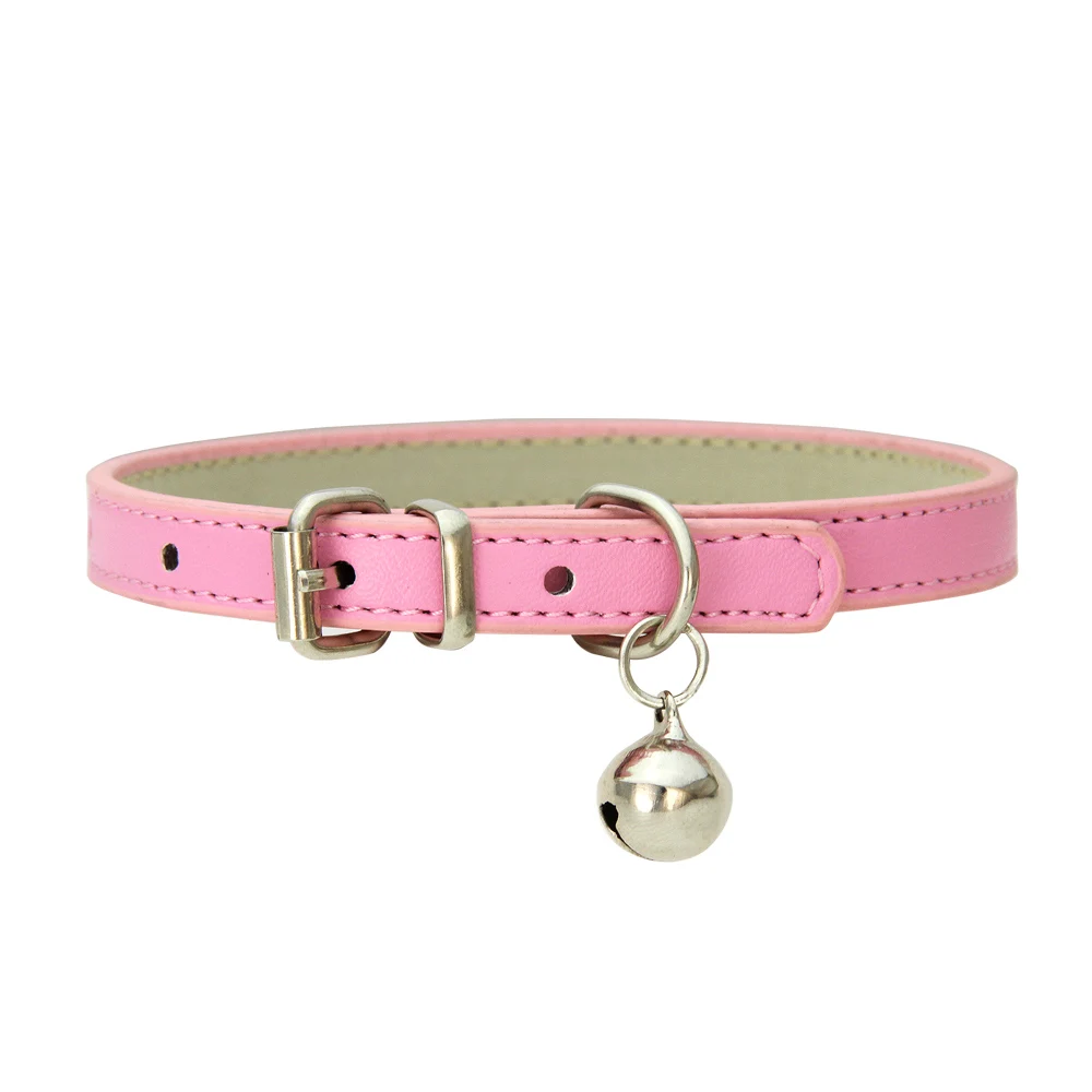 Pink 16 цветов Ошейник Колокольчик для кошки маленькая собака щенок котенок ремень ожерелье для домашних животных блошиный ошейник товары для кошек Чихуахуа - Цвет: Pink